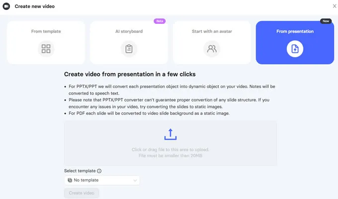 PPT to Avatar Video